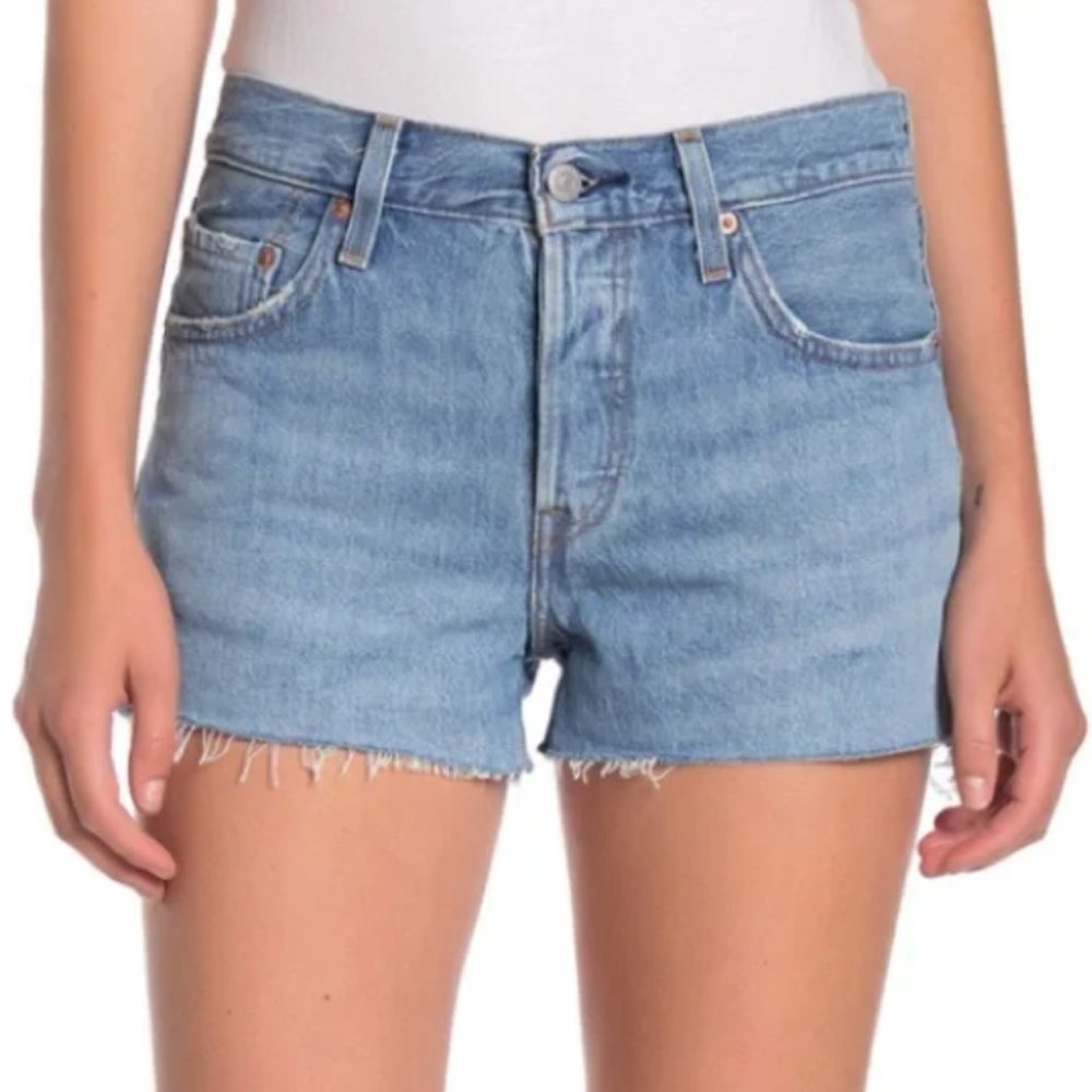 Levi's Mid-Rise 501 Shorts Raw Hem
